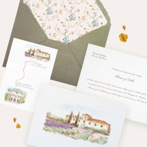 Con acuarela en el reverso