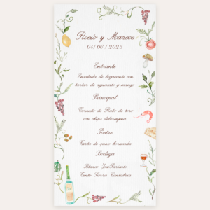 Minuta · modelo banquete