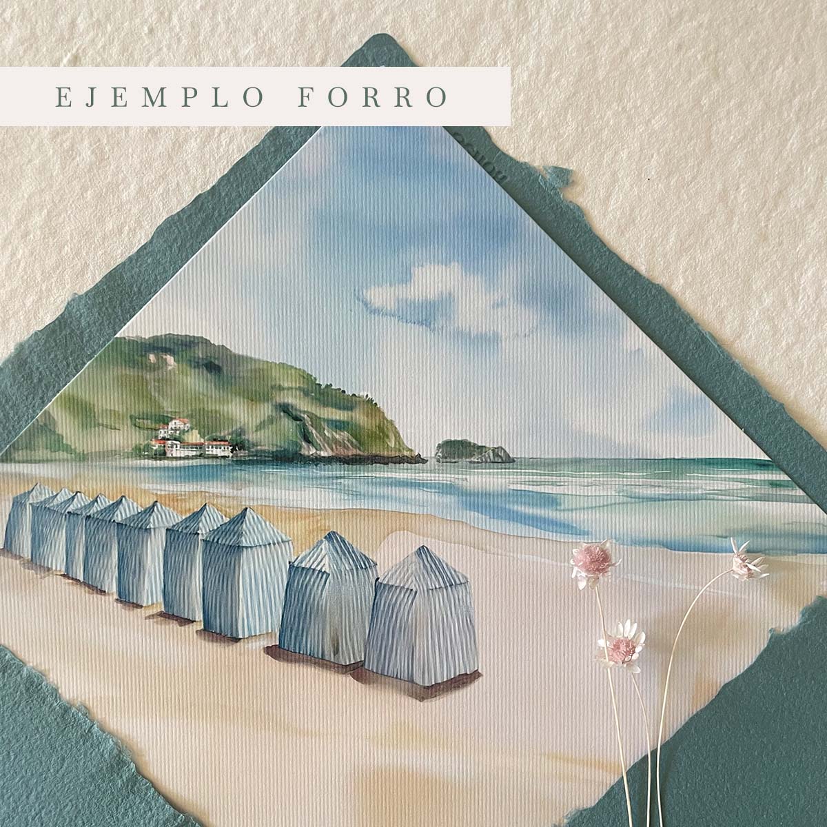 Sobre + forro acuarela - Imagen 4